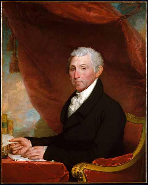 James Monroe This portrait originally belonged to a set of half-length portraits of the first five U.S. presidents that was commissioned from Stuart by John Dogget